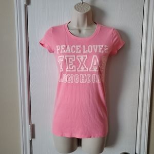 Pink Victoria's Secret Texas Longhorn Tee